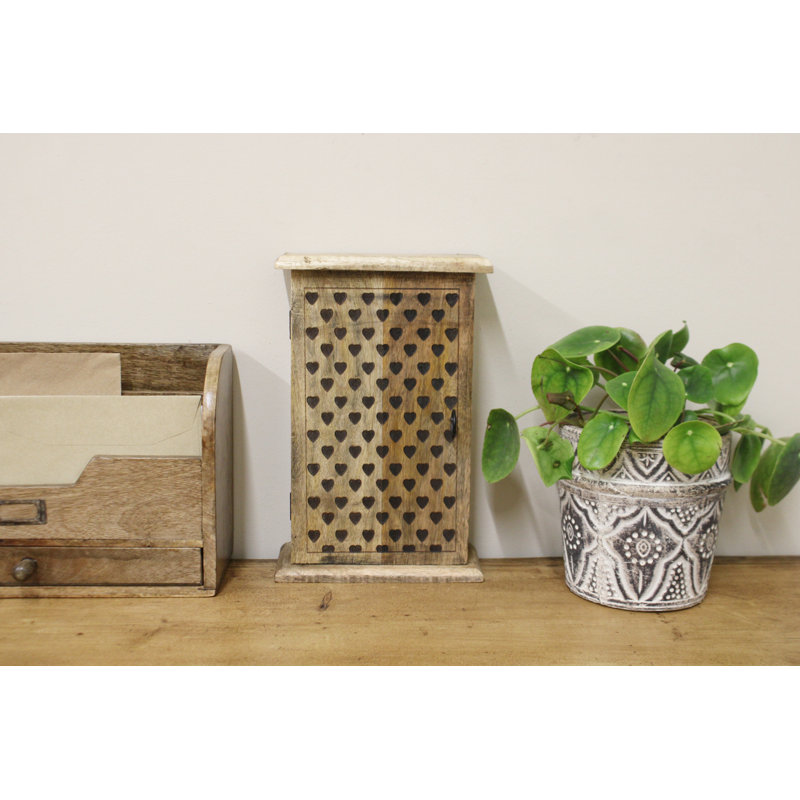 Parlier Solid Wood Wall Organizer with Key Hooks