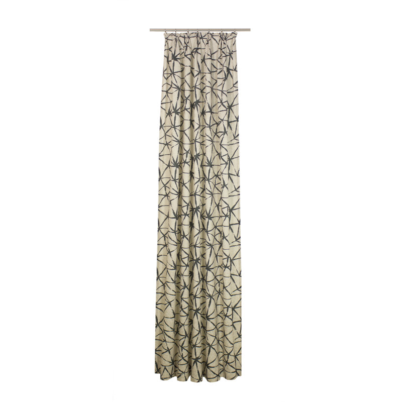 Lovitz Pinch Pleat Room Darkening Single Curtain, 135cm Width x 245cm Drop, Black