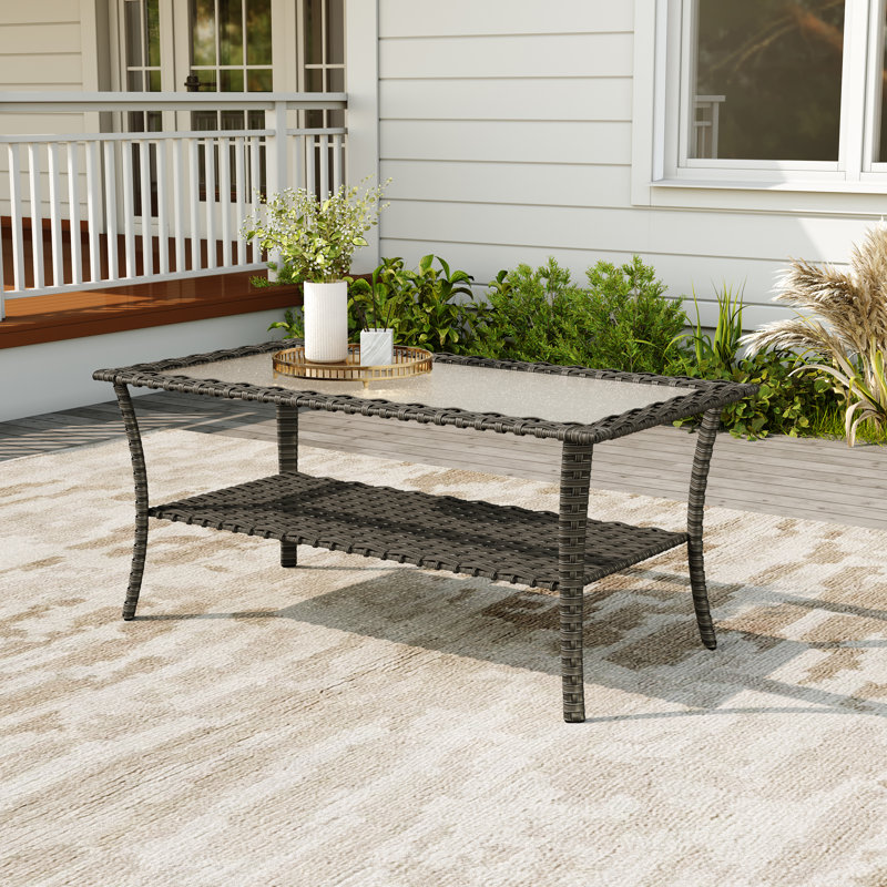 Table basse d'extérieur Mapleview, Gris