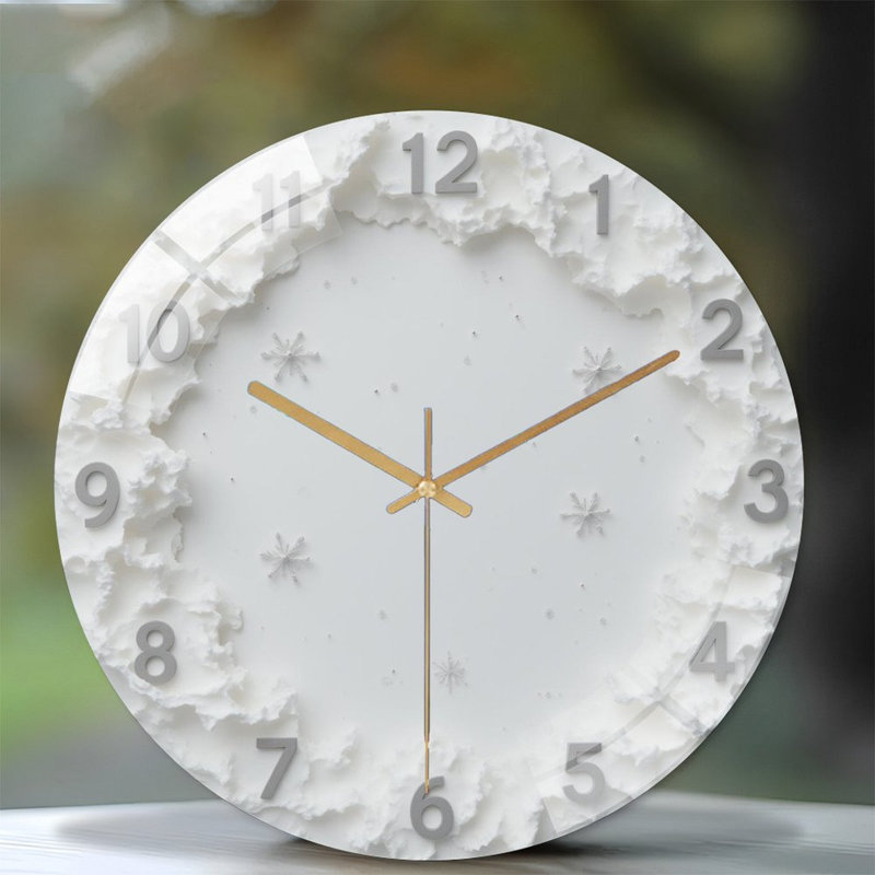 Horloge murale moderne en verre 12 "avec chiffres