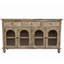 Buffet moderne de 60 po, armoire de rangement avec pieds en bois massif, tablettes pour la cuisine, la salle à manger et le salon-2094098133