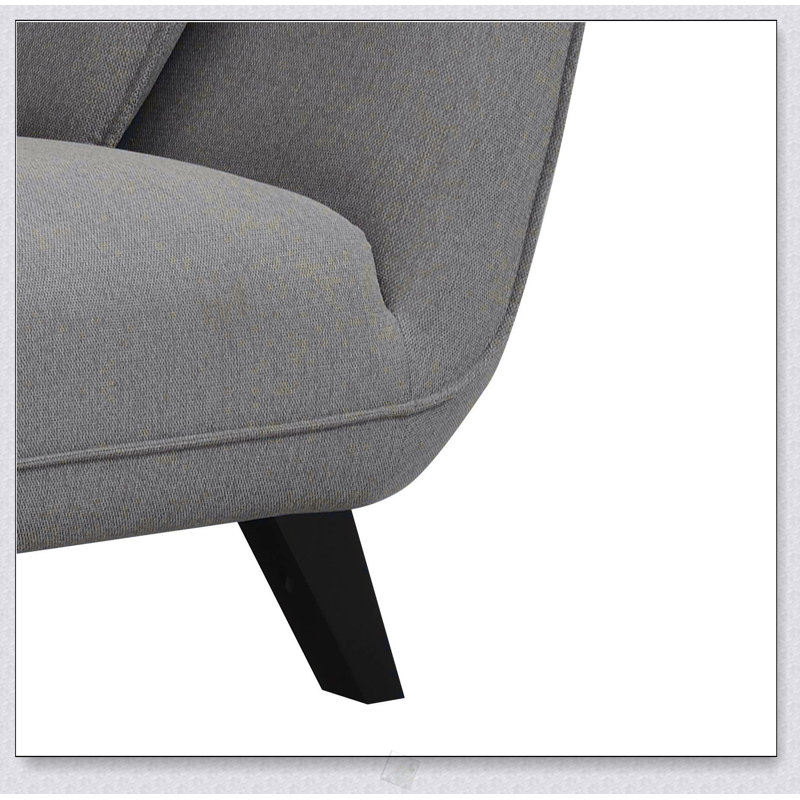 Causeuse Nayeli Boucle avec support à ressorts ensachés et structure et pieds en bois durable, pour un confort élégant, Brun