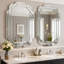 Grand miroir mural pour la décoration, miroir horizontal ou vertical à bords biseautés sans cadre, miroir mural pleine longueur pour le salon, la salle de bain, la chambre à coucher, le couloir, la salle à manger (35,8 po x 23,8 po)