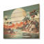 Art déco, rêves tropicaux au coucher du soleil II - Paysage abstrait sur bois-285078274