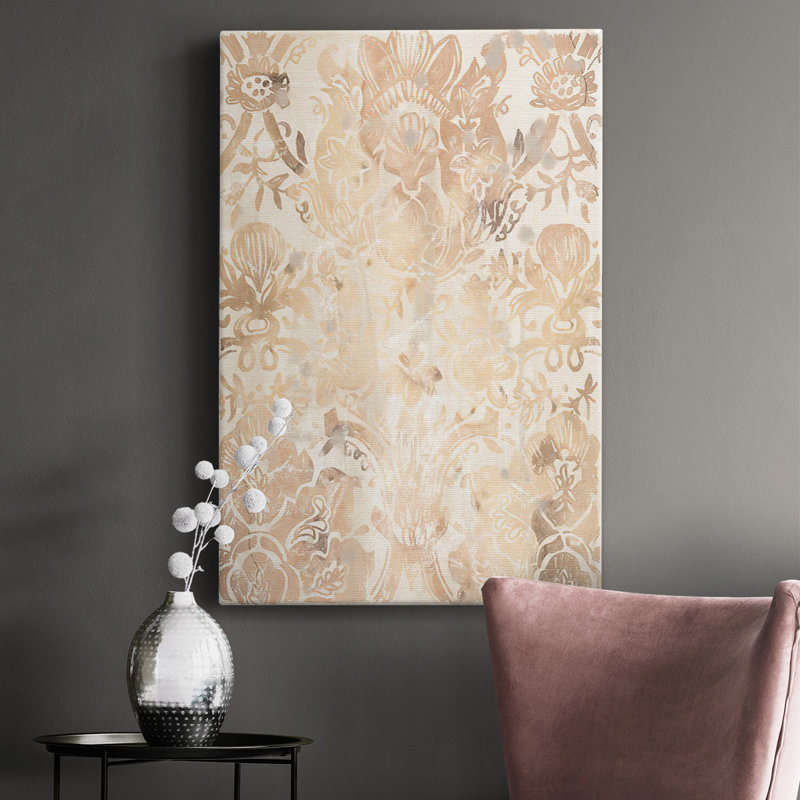 Noyer damassé III - reproduction sur toile tendue, H 18 po x l 12 po x P 1,5 po