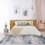 Tapis bleu abstrait Selda-506989722