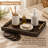 Ottoman Tray Large Wooden Serving With 2 Sets Of Handles For Coffee Table Rustic Living Room Kitchen Decor With 4 Round Coasters Included-129030265
