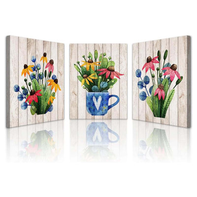 3 Piece Wrapped Canvas Wall Art