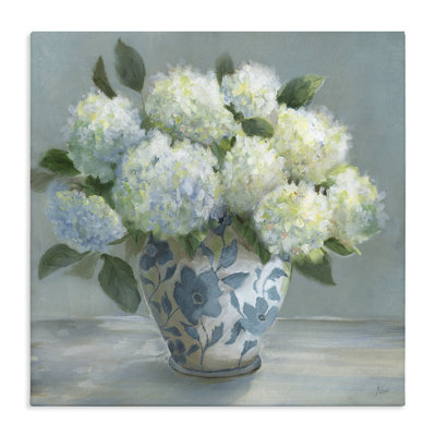 Hortensias dans un élégant vase en toile, design par Nan