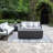 Andes Rectangle Concrete Propane Smokeless Fire Pit Table with Hidden Fuel Tank-93680047