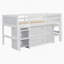 Lit mezzanine bas avec commode à tiroirs et tablettes-1937672634