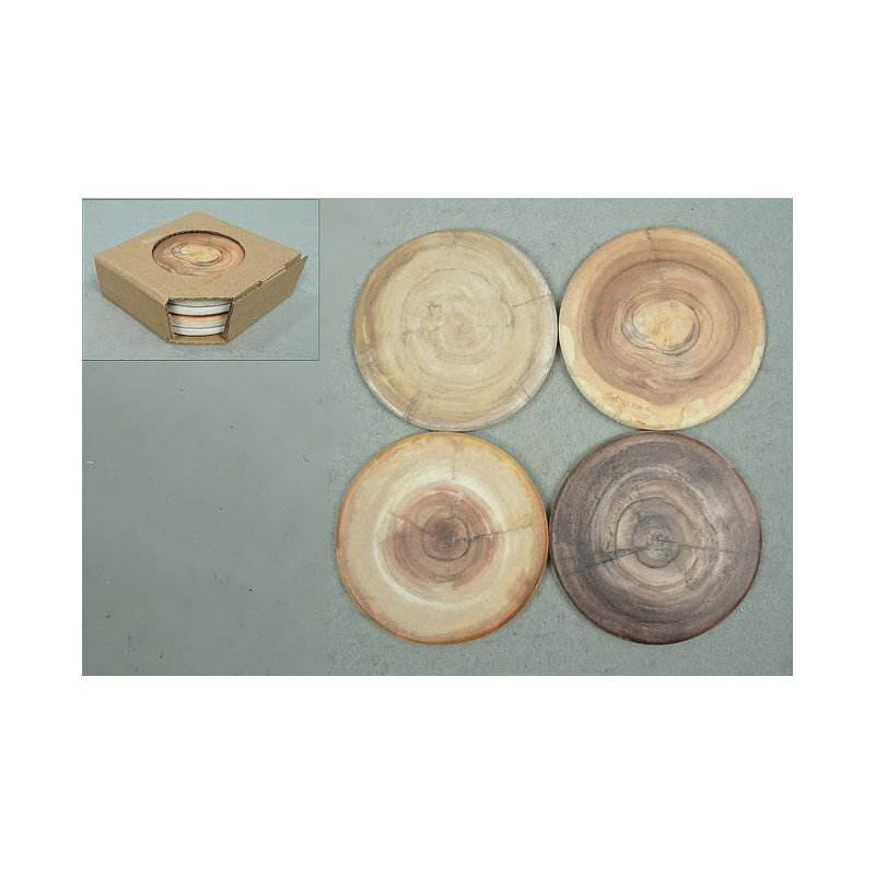 Resin Round 4 Piece Coaster Set