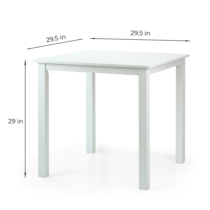 Table de salle à manger en bois massif de style classique, ensemble de 2 chaises Falabella et table carrée