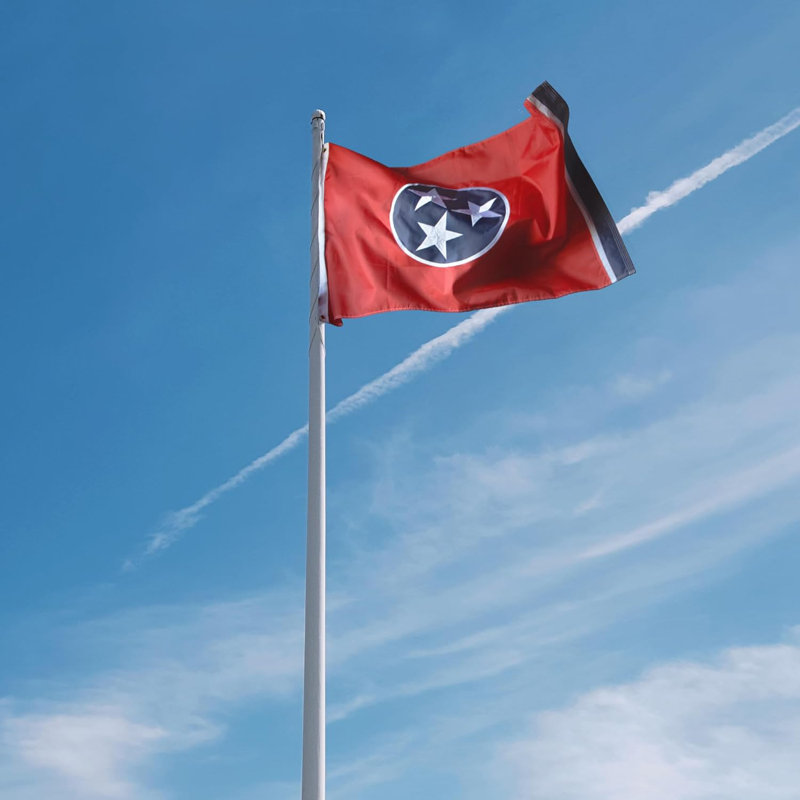 Drapeau de l'État du Tennessee brodé 36 po x H 60 po Anley EverStrong Series