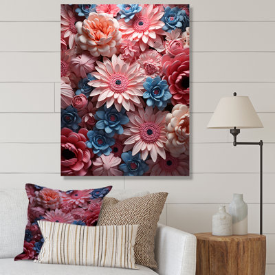 Harmonie de marguerites roses sur toile