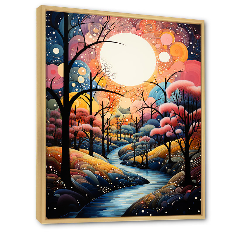 «Lorenn River Whimsical Thorugh Forest Landscape I», reproduction sur toile, H 32 po x l 24 po x P 1 po