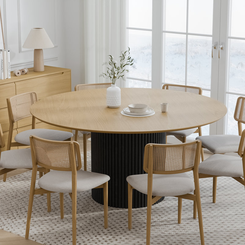 Table de salle à manger Soild, Oak Wood, H 30 po x L 60 po x l 60 po