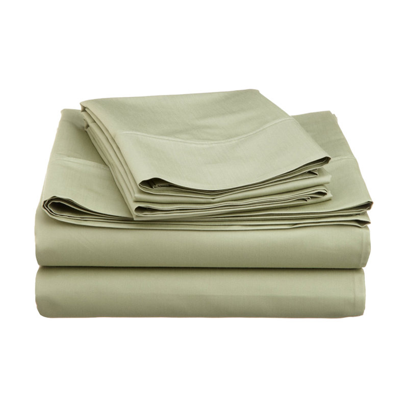 Aniello Cotton Blend 600 Thread Count Deep Pocket Bed Sheet Set, Light Blue