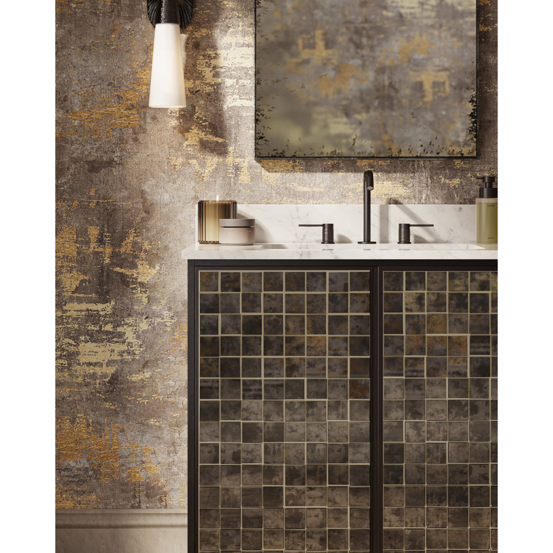 Rene Metal Wall Mirror, 34" H x 24" W