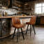 Tabouret de bar commercial pivotant capitonné-895886769