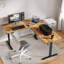 Bureau debout réglable en forme de L-990515102-984395927