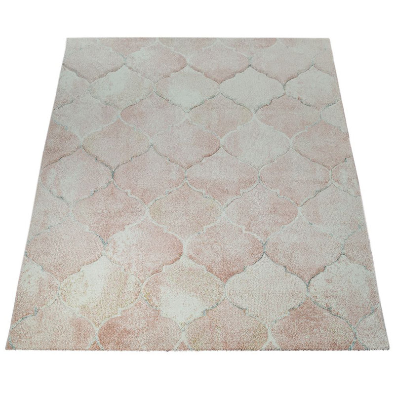 Delafuente Geometric Shag Area Rug, Rectangle 60 x 110cm