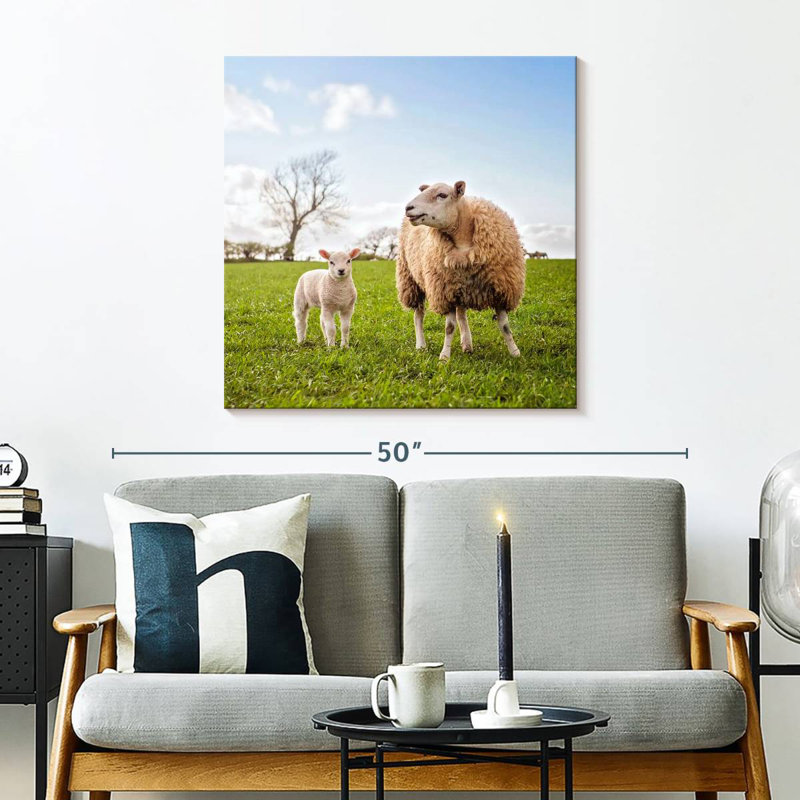 Brampt Sheep And Lamb, 30" H x 30" W