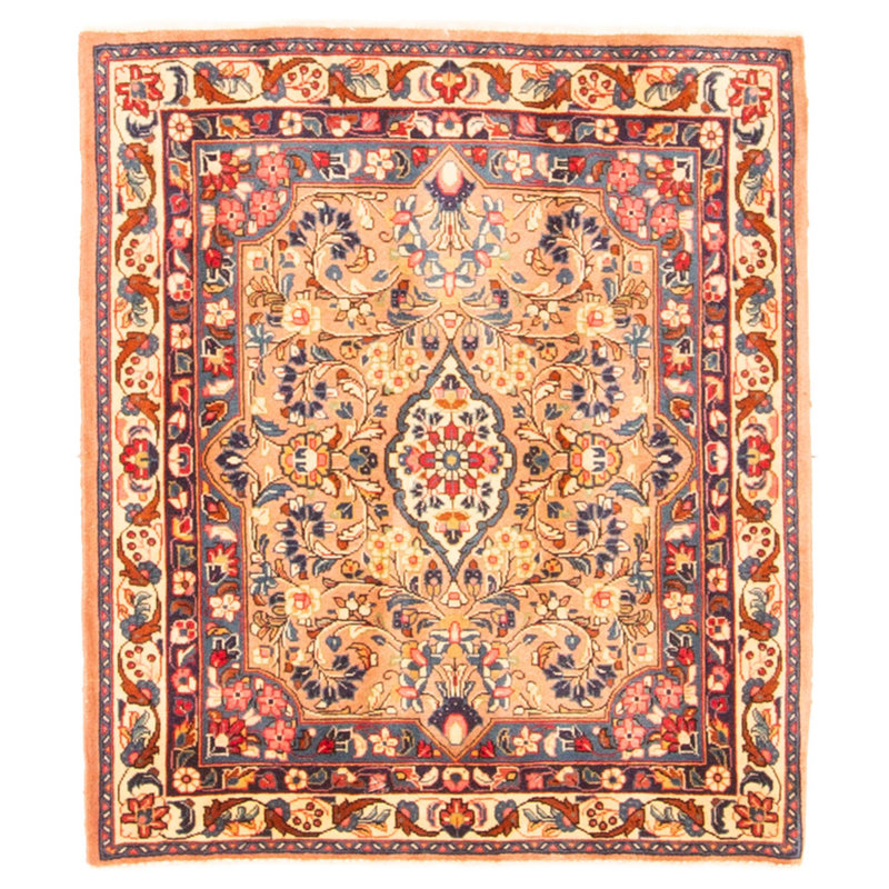 Tapis saumon rétro Kayseri 2 pi 4 po x 2 pi 8 po