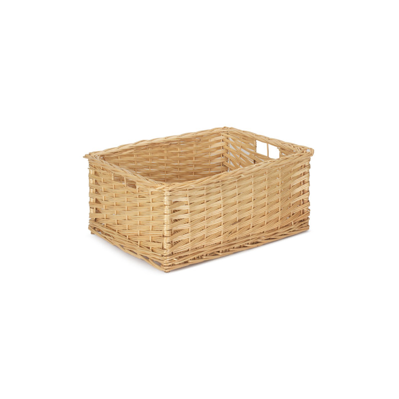 Willow Wicker Storage Basket, 20cm H x 48cm W x 38cm D