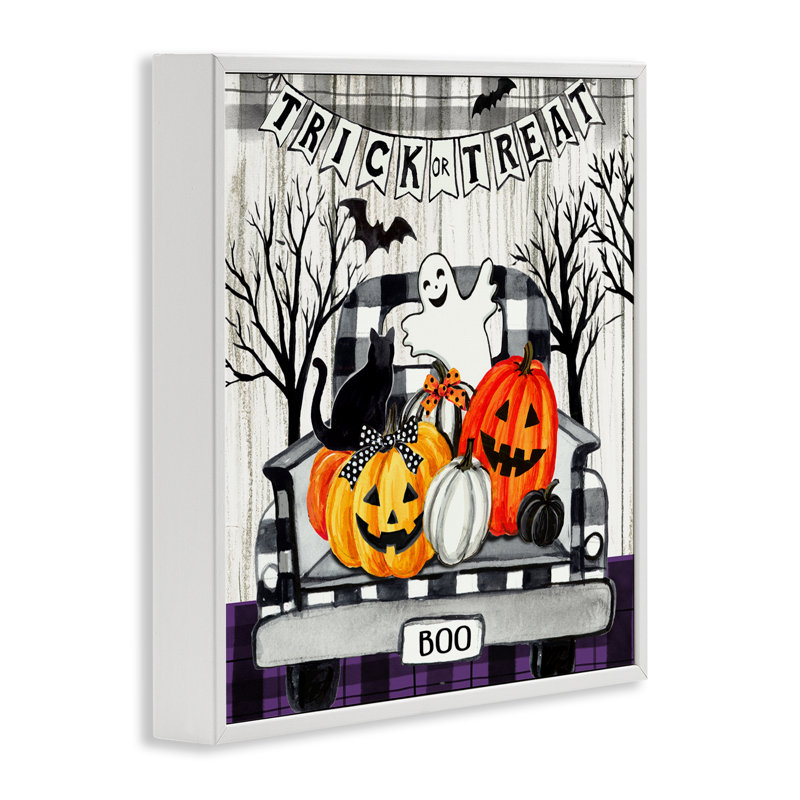 Art d'Halloween, estampe numérique d'Halloween par Elena, Estampe numérique encadrée blanc bord de mer, H 12 po x l 12 po