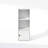 Walczak 3-Tier Standing Shelf Bookcase with 1 Door Storage Cabinet,, White