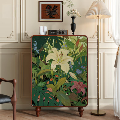 Commode à cinq tiroirs Floral