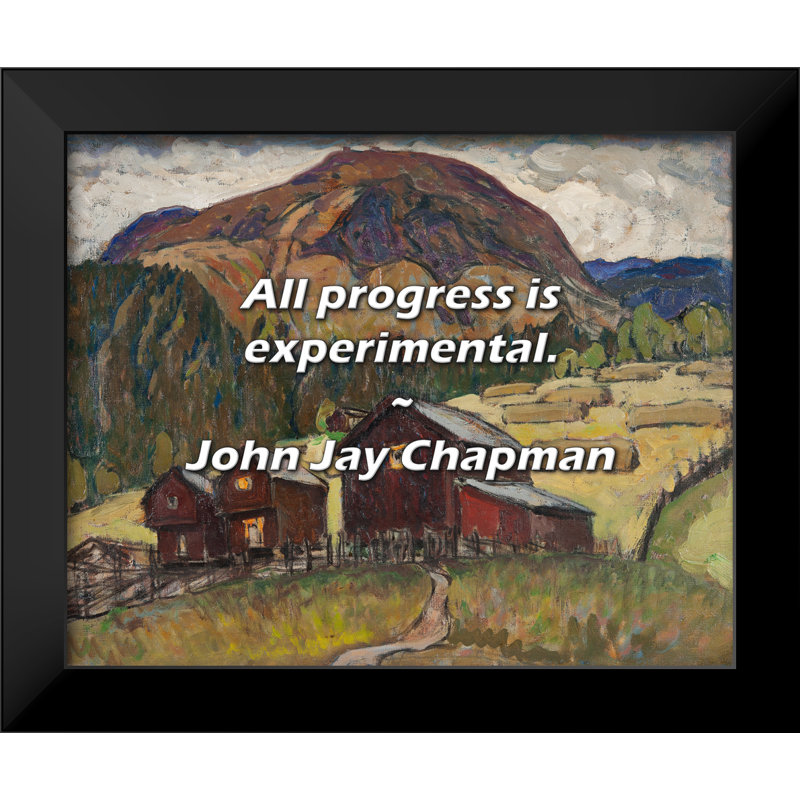 John Jay Chapman Quote: All progress is experimental.