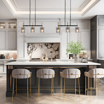 Luminaire suspendu pour îlot de cuisine 3 lumières à intensité variable Eton