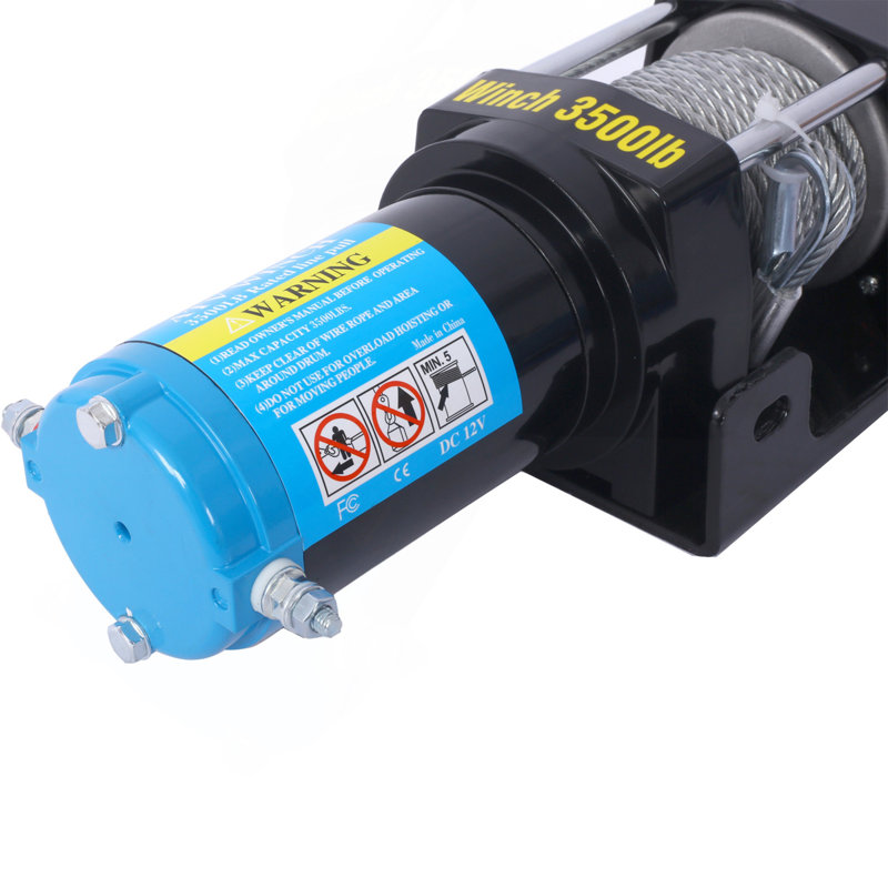ATV / UTV Winch- 12 V 3500LBS Treuil électrique avec câble en acier, fil et télécommande sans fil, rouleau Fairlead