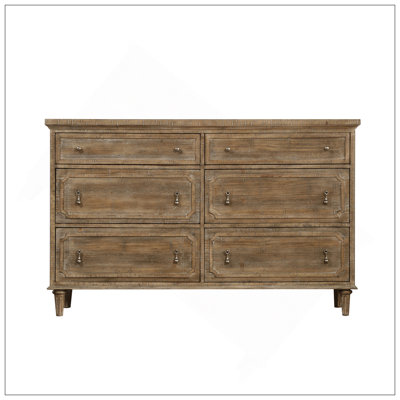 Commode 6 tiroirs Taupe