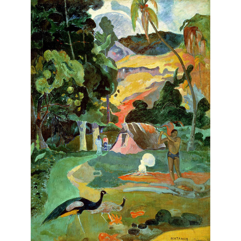 Adhésif décoratif Gauguin Matamoe (1892), H 60 po x l 44,5 po