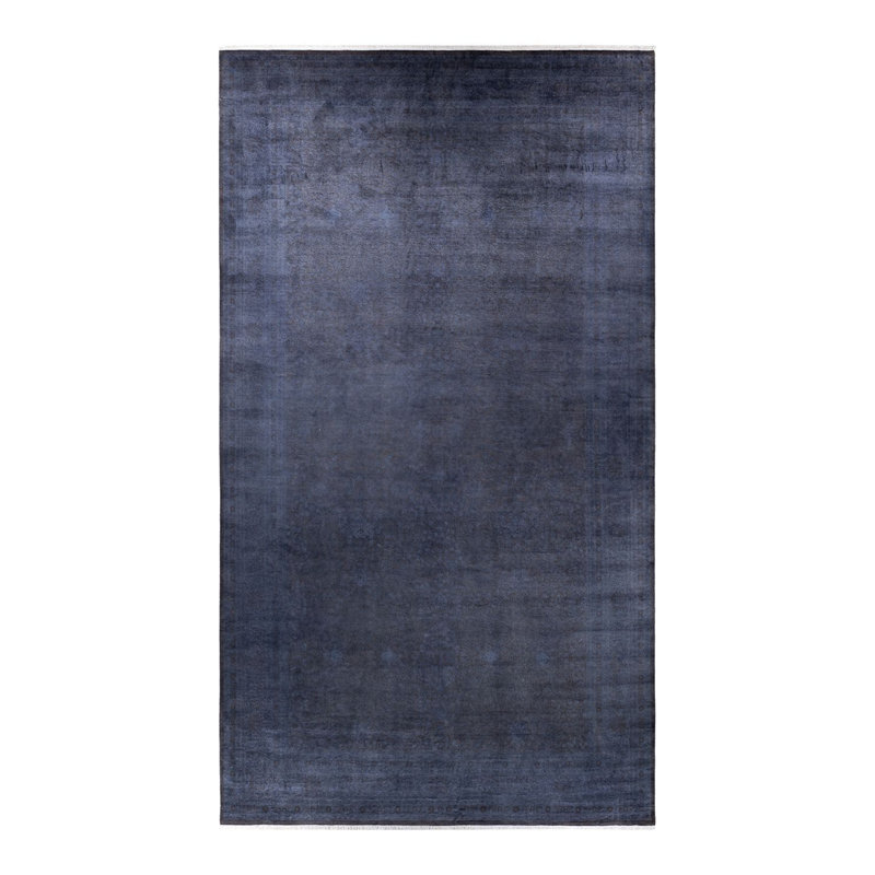 Tapis gris nouvel âge de conception unique 16 pi 4 po x 9 pi 2 po Dargan