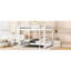 White Wood Queen Bunk Bed, Reliable Pine And Construction, Space Optimization In Limited Spaces, Solid Slats For Support Bed With , Size, Optimization, Slat