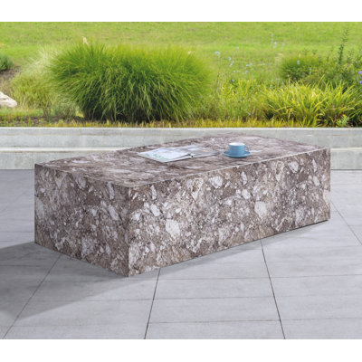 Table basse intérieure / extérieure en béton fini Piazza Geffrey