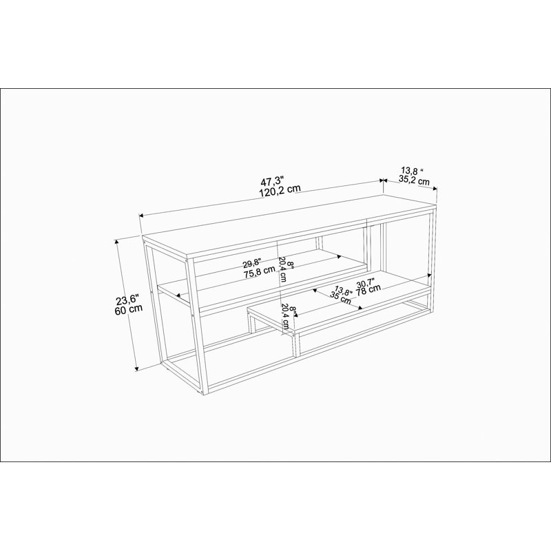 Lorin 47" TV Stand for TVs up to 55", Ephesus/White