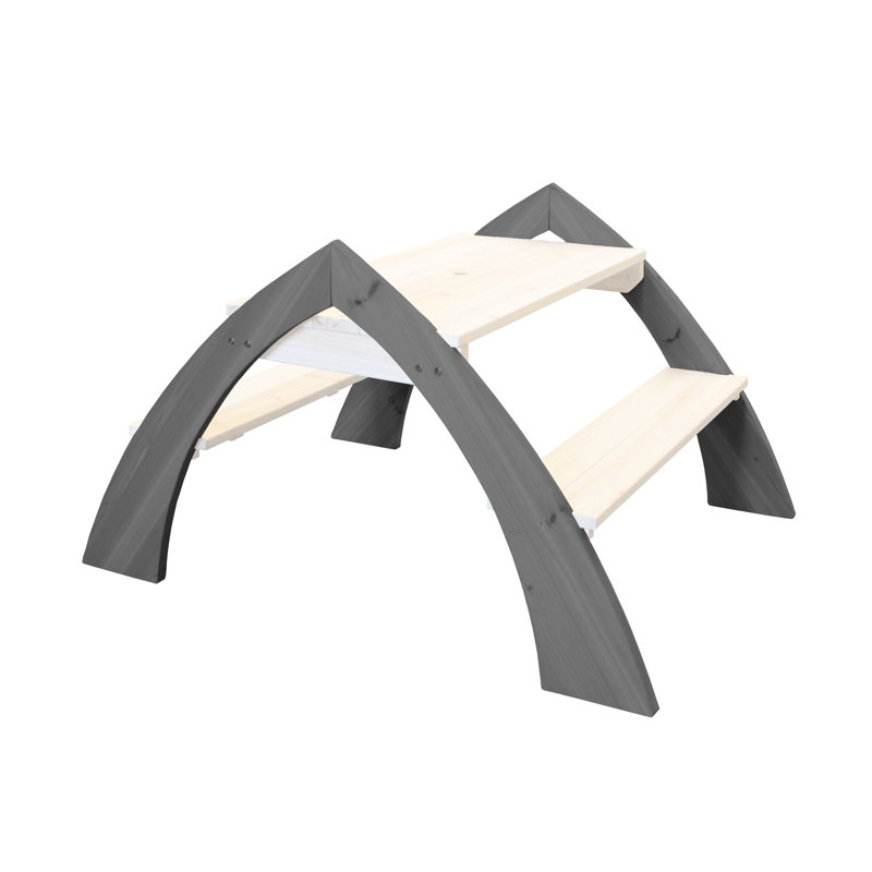 Axi Children's Picnic Table Kylo Grey/White, 75cm H x 108cm W x 119cm D