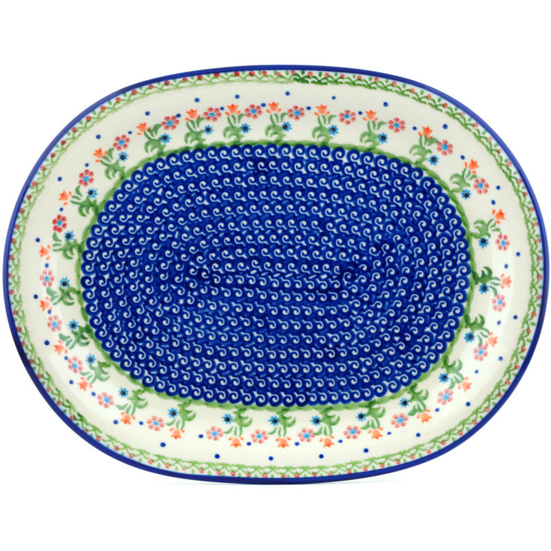 Spring Flowers Stoneware Platter