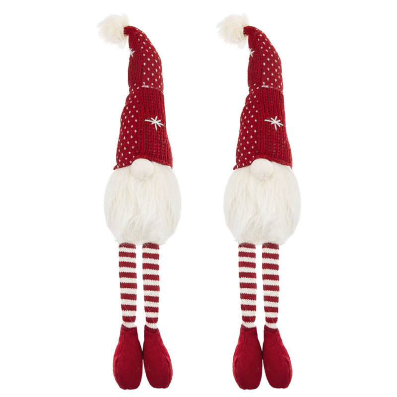 2 pièces de décorations de gnomes de Noël, ornements de table de Noël pour les cadeaux de fêtes