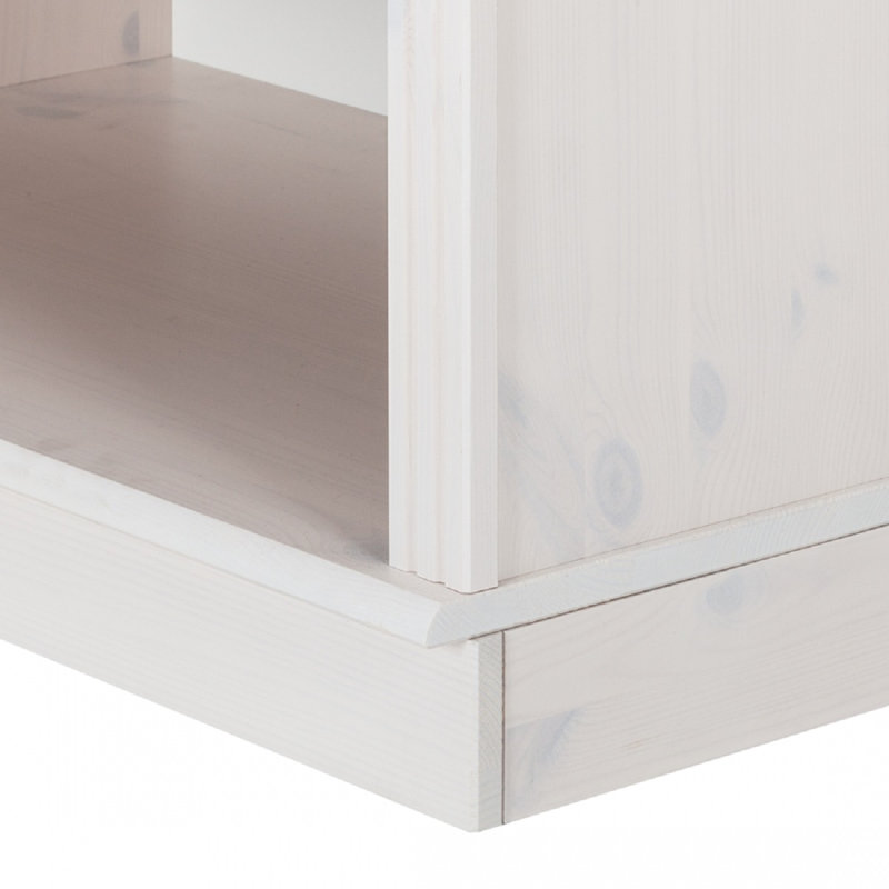 Dellene 223cm H x 222cm W Library Bookcase, White