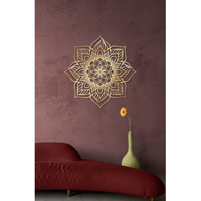 Metal Mandala Abstract Wall Hanging Décor, Creative Floral Metal Wall Art Home Decoration