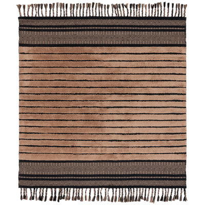 Laloni Hand Woven Cotton Pile Striped Rug