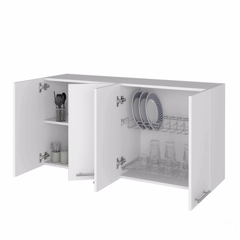 Armoire de cuisine Durham, quatre portes, White