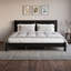 Queen Wood Standard Bed with PU Leather Headboard