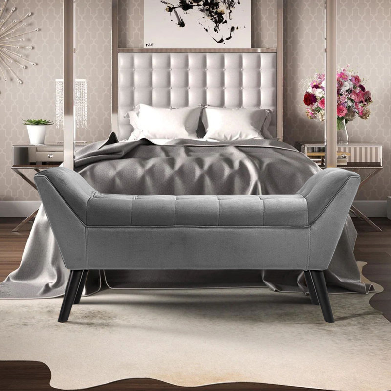Velvet Upholstered Bench